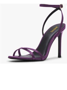 Maiyang Purple Sexy Crossd Strap Open Toe Sandals Ankle Strap High Heels Shoes